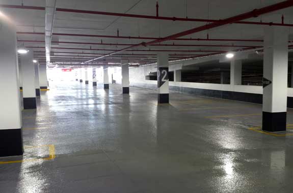Underground Parking Pressure Washing - Driveways