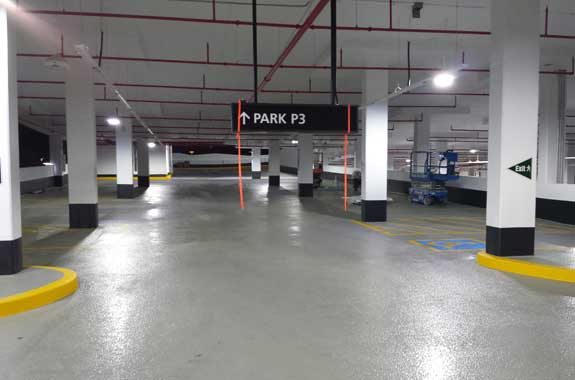 Underground Parking Pressure Washing - Storage facilities